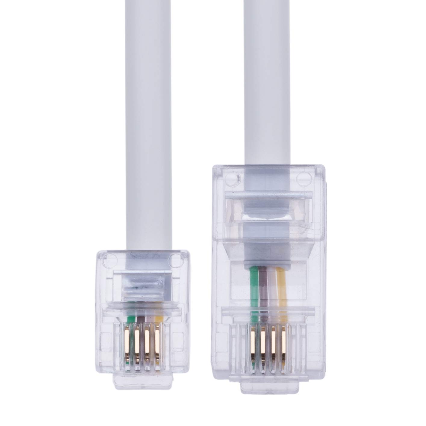 Keple 3m RJ11 to RJ45 Cable RJ11 to RJ45 Cable Phone Telephone Cord RJ11 6P4C to RJ45 8P8C Connector Plug Cable for Landline Telephone (White)-1