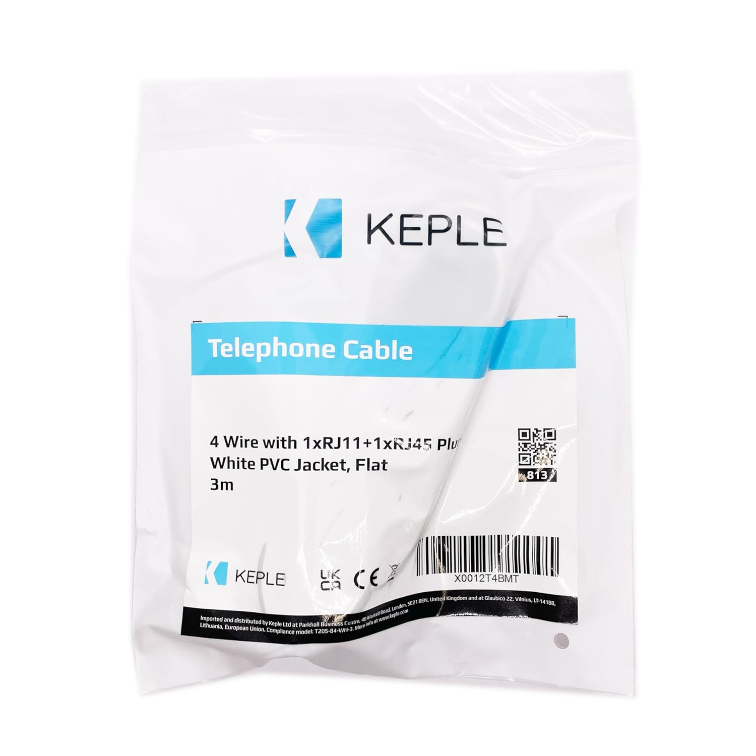 Keple 3m RJ11 to RJ45 Cable RJ11 to RJ45 Cable Phone Telephone Cord RJ11 6P4C to RJ45 8P8C Connector Plug Cable for Landline Telephone (White)-4