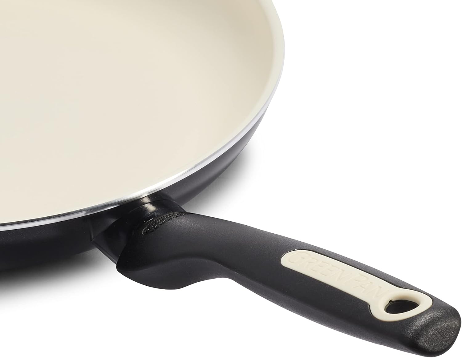 GreenPan Rio 8" and 10" Frying Pan Skillet Set, PFOA and PFAS-Free, Healthy Ceramic Nonstick Cookware, Stay-Cool Bakelite Handles, Dishwasher Safe, Easy Clean, Durable Performance, Black-11