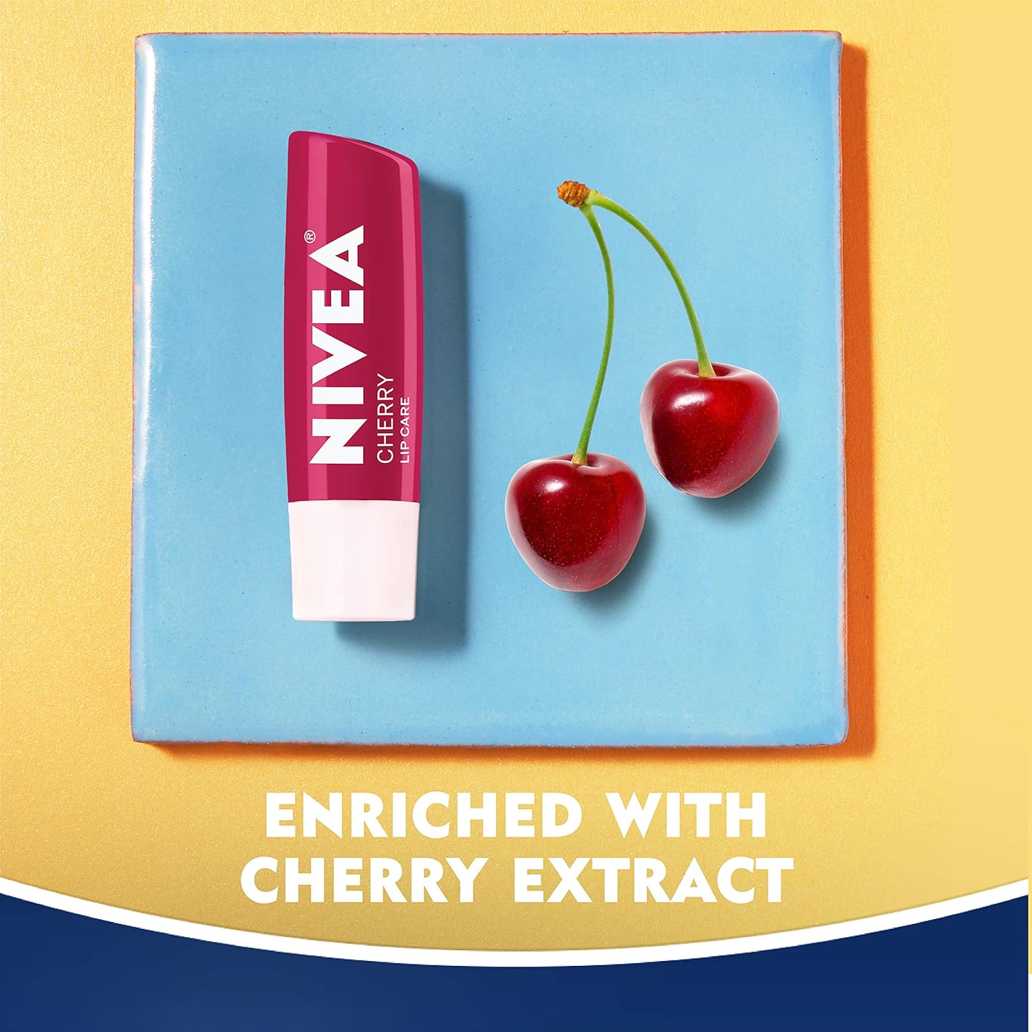 NIVEA Lip Care, Fruity Tinted Lip Balm Variety Pack, Includes Cherry, Strawberry, Blackberry and Watermelon Scents, 0.17 Oz, Pack of 4-2