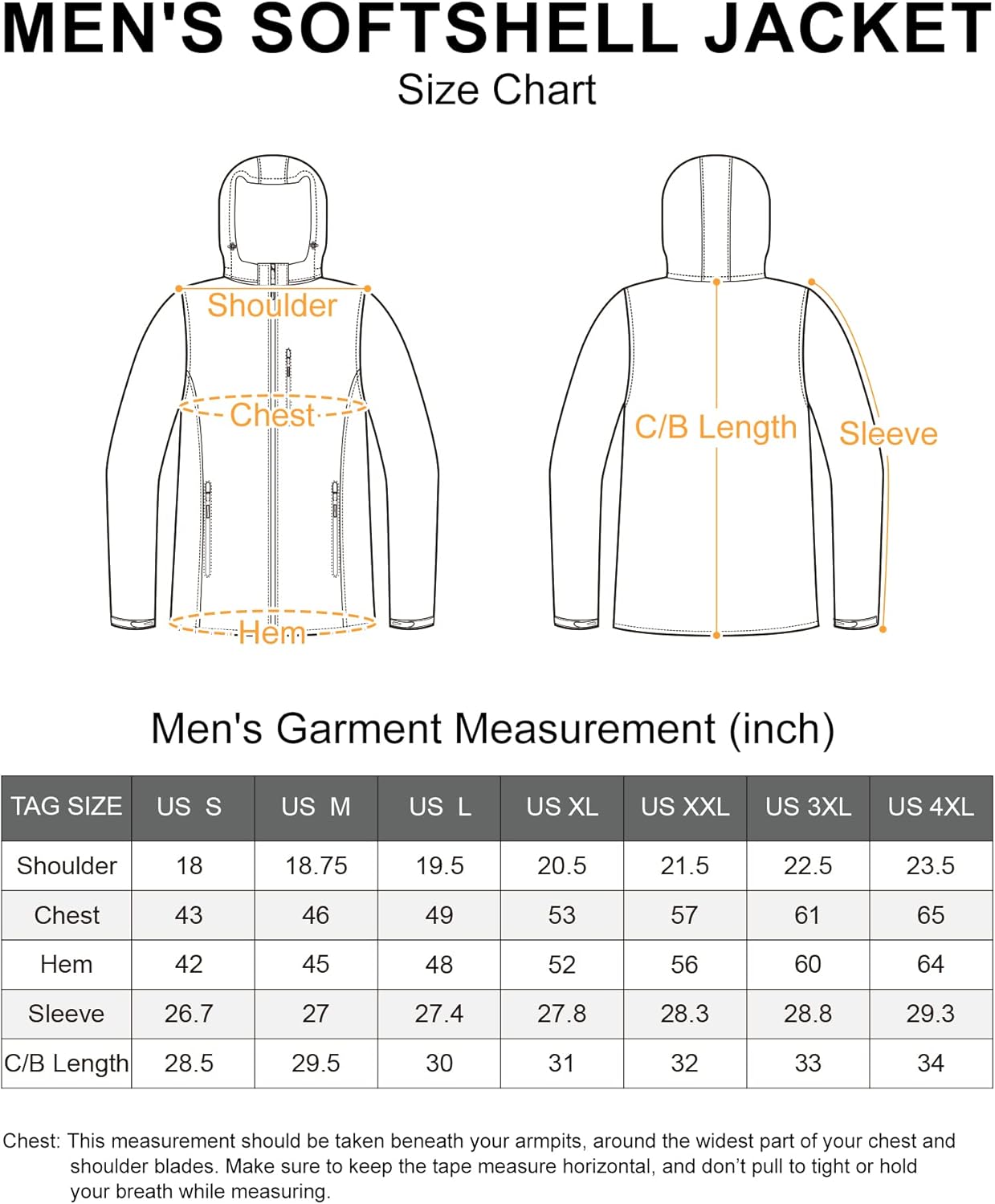 Outdoor Ventures Men's Lightweight Softshell Jacket Fleece Lined Hooded Water Resistant Winter Hiking Windbreaker Jackets-5