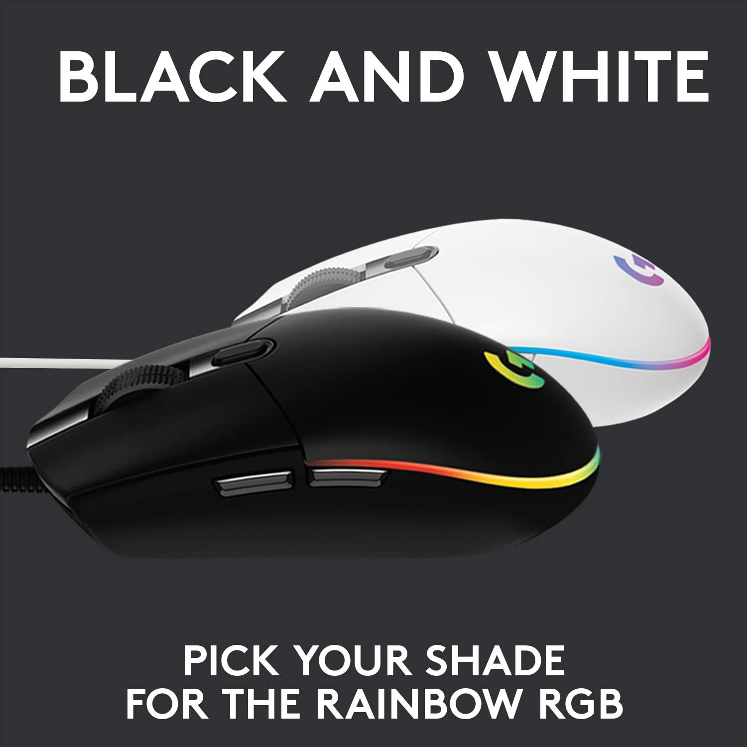 Logitech G203 Wired Gaming Mouse, 8,000 DPI, Rainbow Optical Effect LIGHTSYNC RGB, 6 Programmable Buttons, On-Board Memory, Screen Mapping, PC/Mac Computer and Laptop Compatible - Black-6