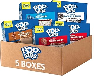 Pop-Tarts Toaster Pastries, Breakfast Foods, Kids Snacks, Variety Pack (5 Boxes, 60 Pop-Tarts)