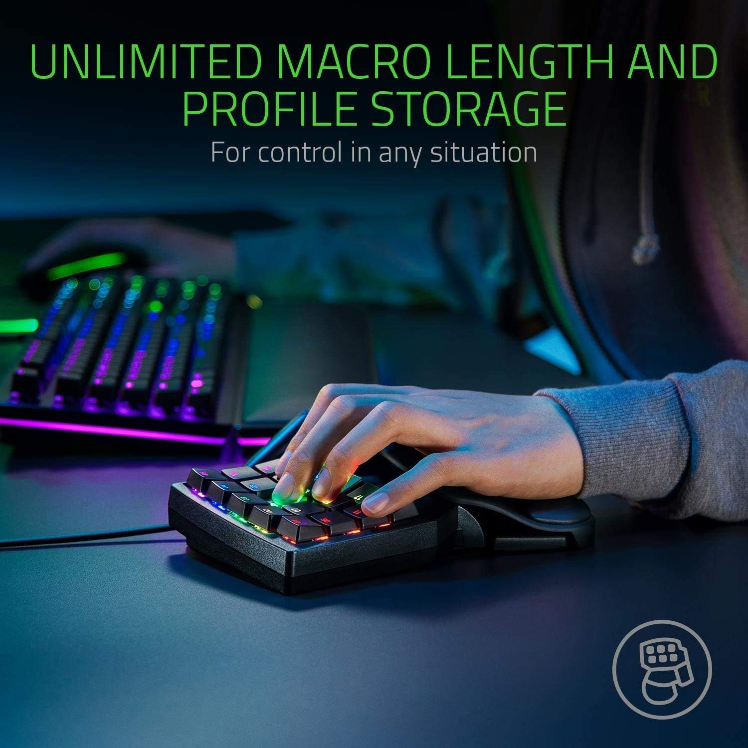 Razer Tartarus Pro Gaming Keypad: Analog-Optical Key Switches - Rapid Trigger - Adjustable Actuation - 32 Programmable Keys - Customizable Macros - Chroma RGB Lighting - Classic Black-4