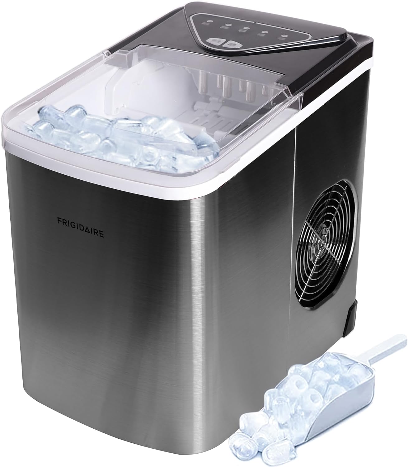 Frigidaire EFIC123-SS Counter Top Maker, Produces 26 pounds Ice per Day, Stainless Steel, Stainless-0