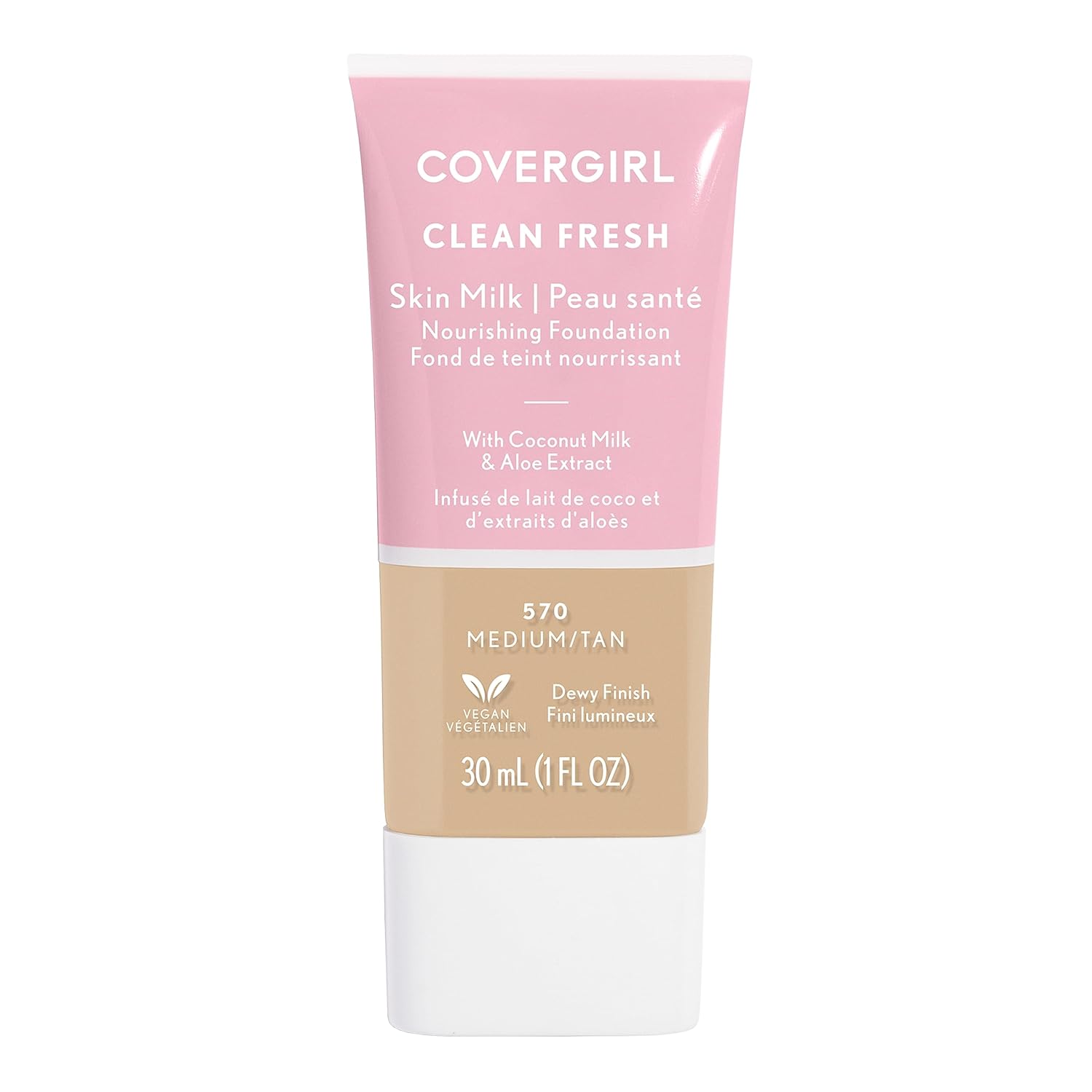 COVERGIRL, Clean Fresh Skin Milk Foundation, Medium/Tan, 1 Count (packaging may vary)-0