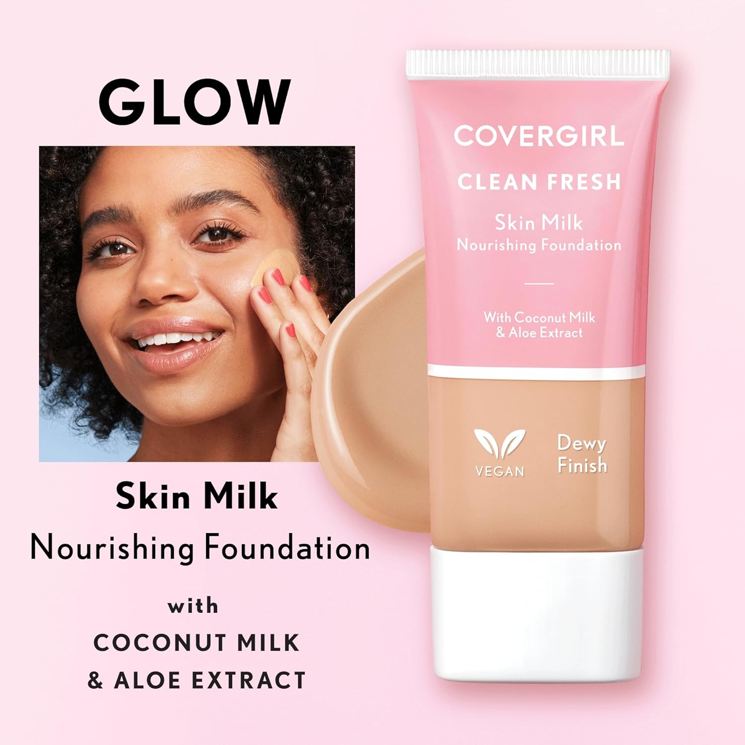 COVERGIRL, Clean Fresh Skin Milk Foundation, Medium/Tan, 1 Count (packaging may vary)-4