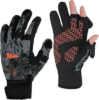 KastKing Mountain Mist Fishing Gloves – Cold Winter Weather Fishing Gloves – Fishing Gloves for Men and Women – Ideal as Ice Fishing, Photography, or Hunting Gloves