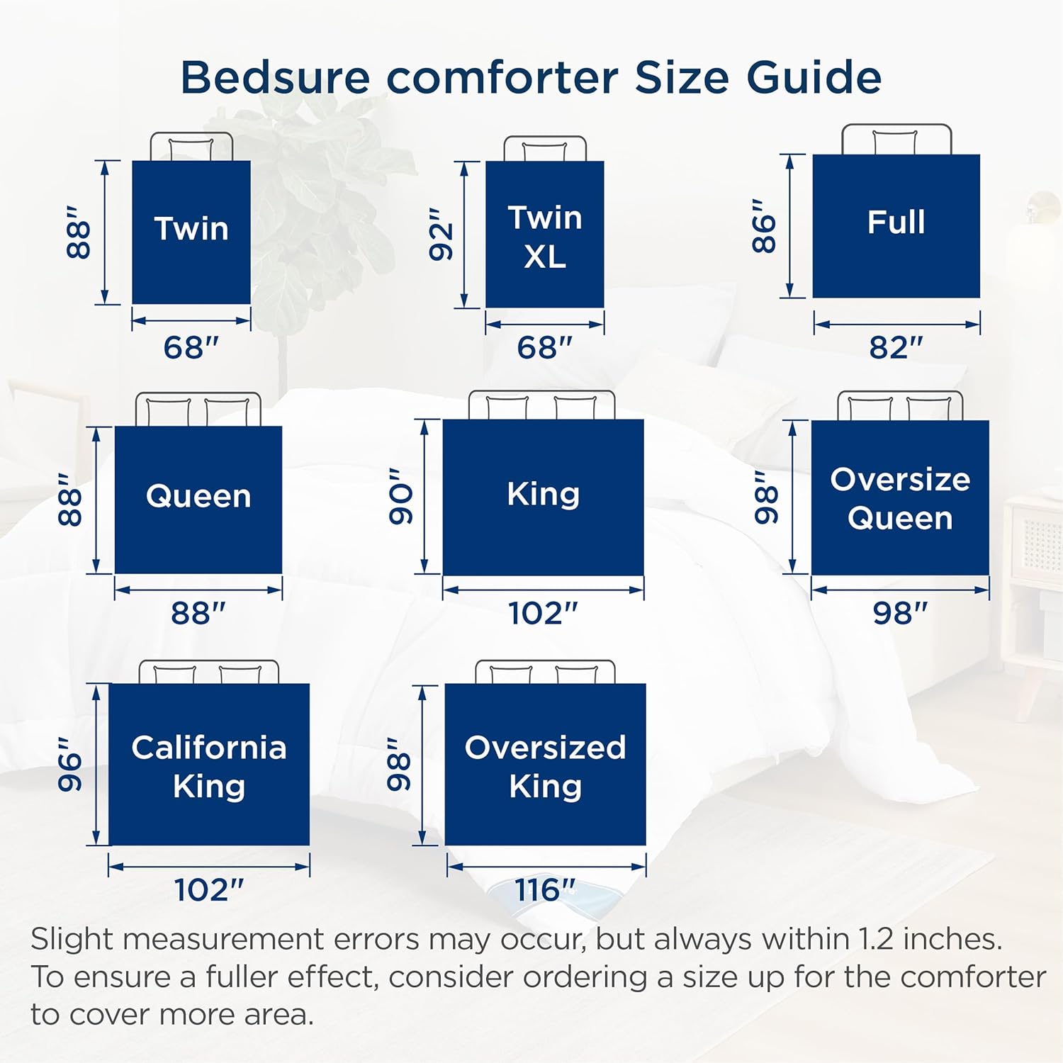 Bedsure Comforter Duvet Insert - Quilted Comforters Queen Size, All Season Duvet, Down Alternative Bedding Comforter with Tabs(White,Queen 88"x88")-7