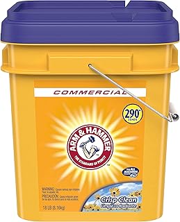 Arm & Hammer 33200-01001 Powder Laundry Detergent, Crisp Clean, 18lb Pail