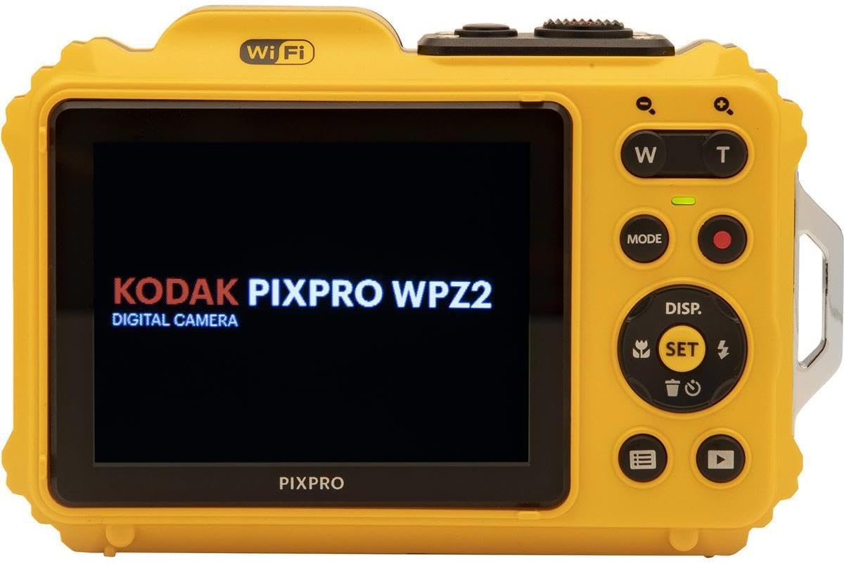 KODAK PIXPRO WPZ2 Rugged Waterproof Shockproof Dustproof WiFi Digital Camera 16MP 4X Optical Zoom 1080P Full HD Video Vlogging Camera 2.7" LCD (Yellow)-1