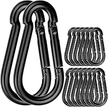 ASelected 15 Pack Spring Snap Hooks, Heavy Duty Carbon Steel Carabiner Clip, Capacity 500Lbs 5/16”x3”Quick Link Buckle Clip for Camping, Fishing, Hiking, M8 Key Chain Carabiner for Swing and Hammock