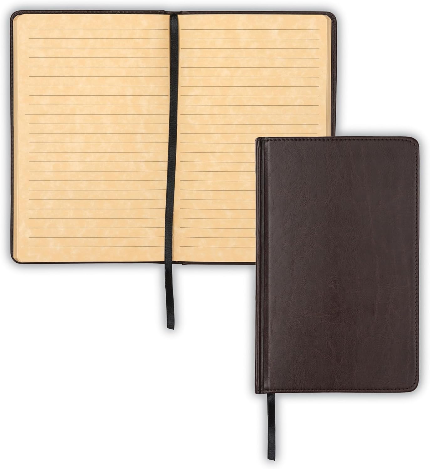 Samsill Vintage Hardcover Notebook, 200 Lined Notebook Pages, Brown, 5.25 x 8.25 Inch-0