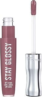 Rimmel Stay Glossy Lip Gloss - Non-Sticky and Lightweight Formula for Lip Color and Shine - 290 Date Night, .18oz