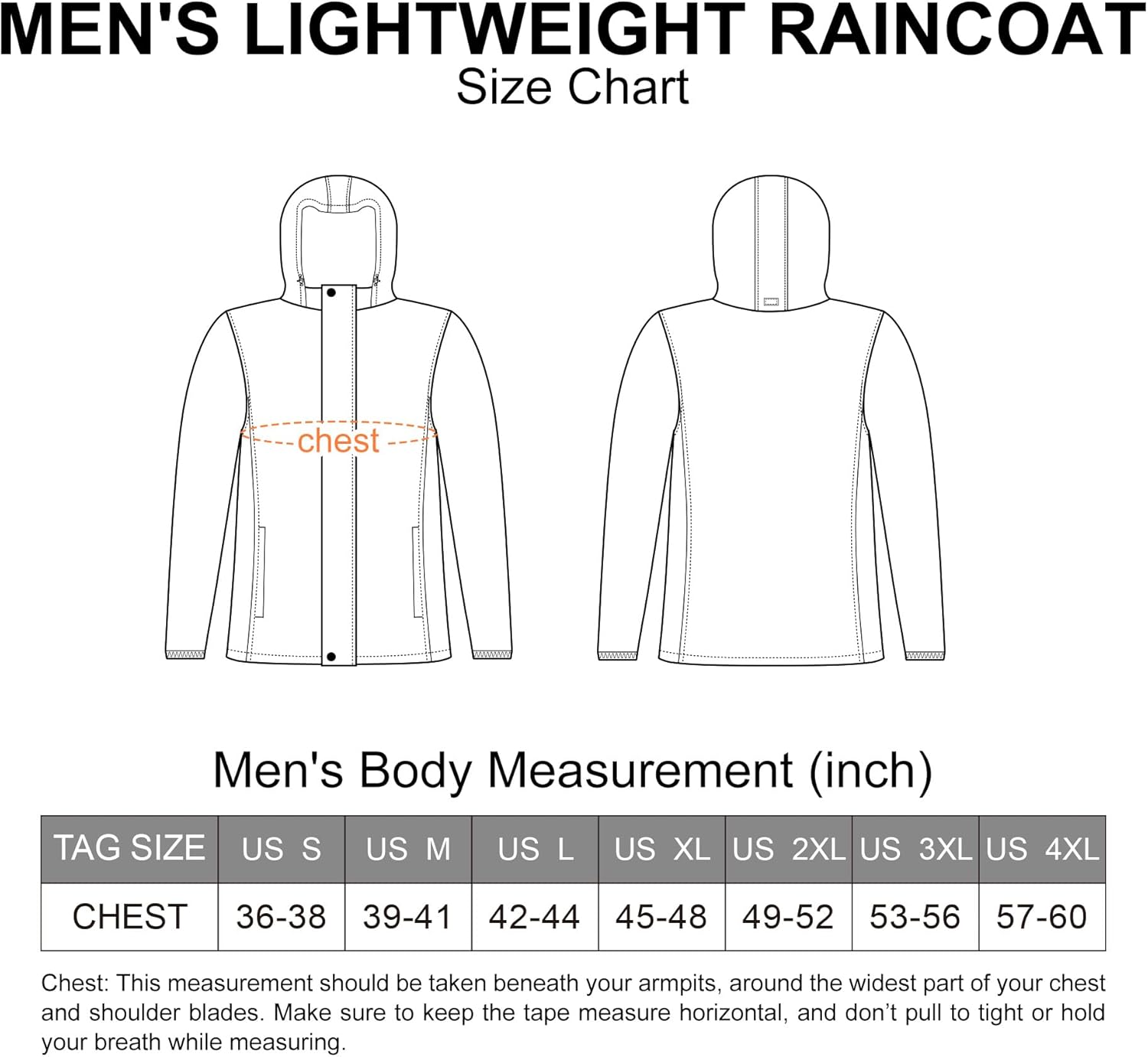 Outdoor Ventures Men's Rain Jacket Waterproof Lightweight Packable Rain Shell Raincoat with Hood for Golf Hiking Travel-5