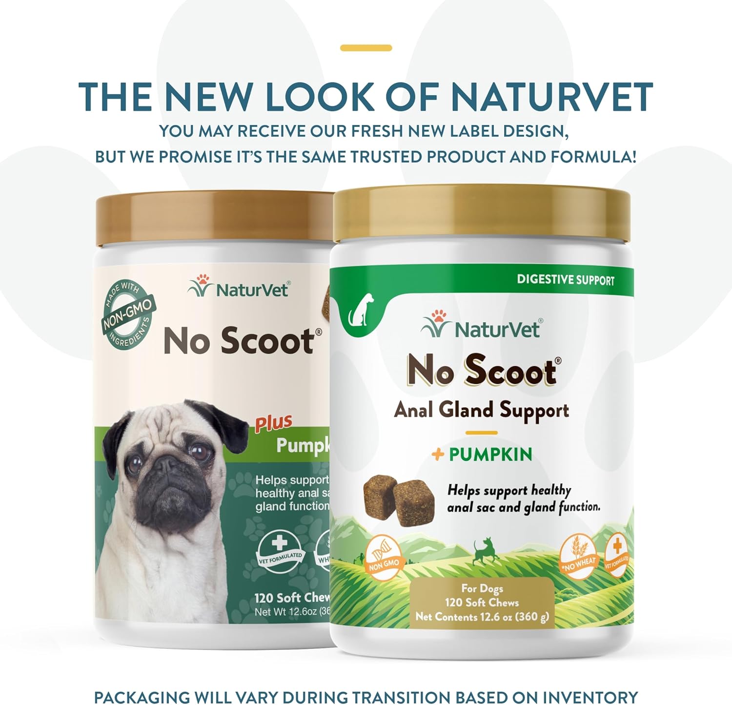 NaturVet - No Scoot for Dogs - 120 Soft Chews - Plus Pumpkin - Supports Healthy Anal Gland & Bowel Function - Enhanced with Beet Pulp & Psyllium Husk-1