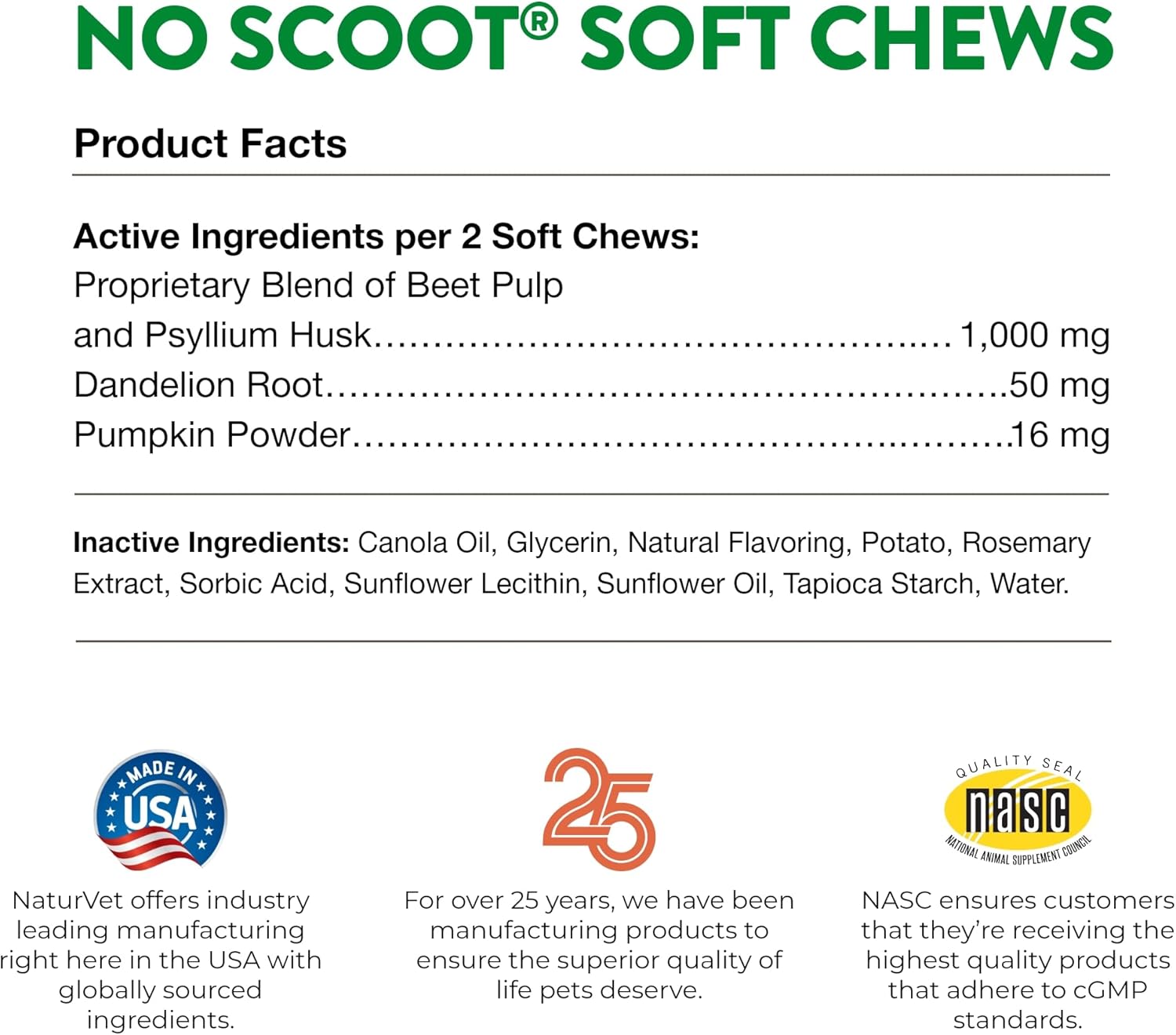 NaturVet - No Scoot for Dogs - 120 Soft Chews - Plus Pumpkin - Supports Healthy Anal Gland & Bowel Function - Enhanced with Beet Pulp & Psyllium Husk-7