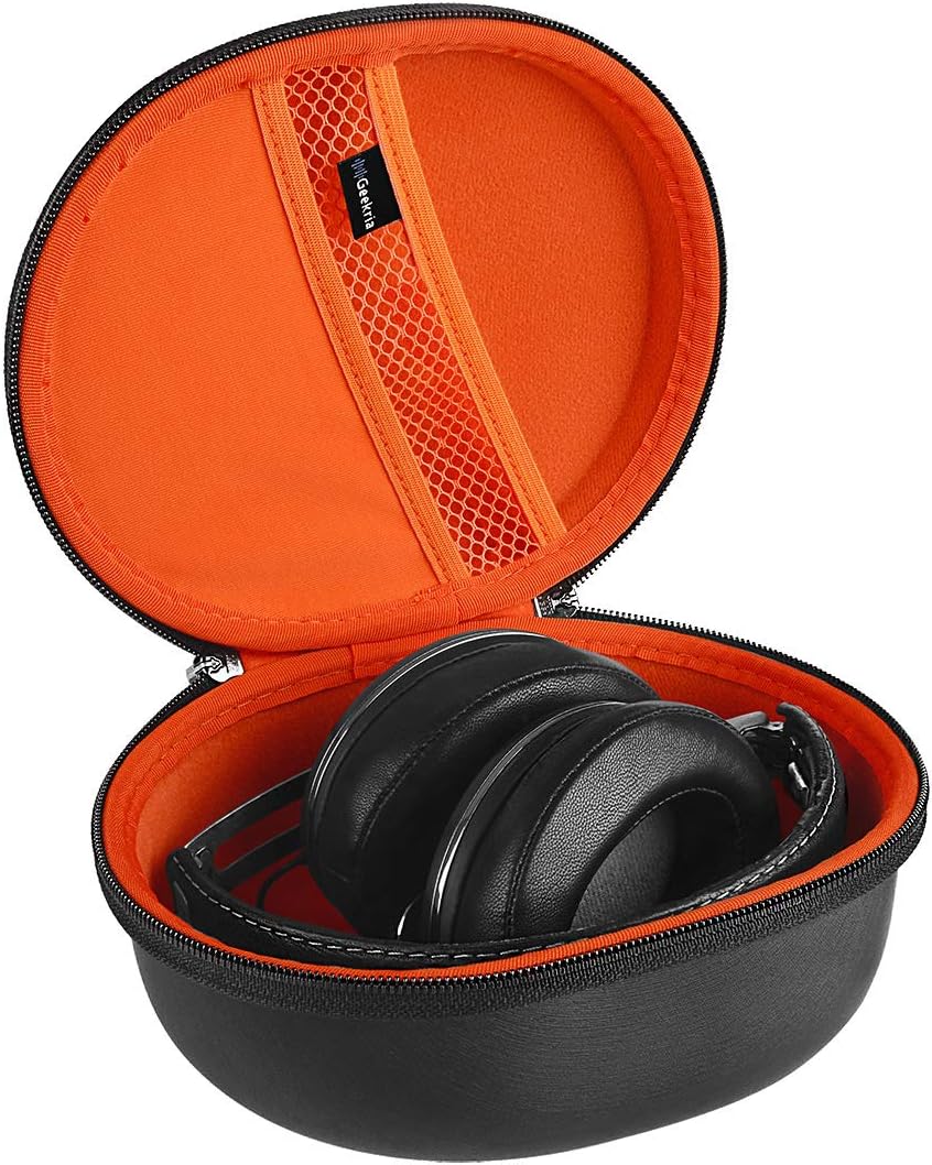 Geekria Shield Headphones Case Compatible with Sennheiser Momentum 3 Wireless, HD 450BT, PXC 550 II HD 4.50 Case, Replacement Hard Shell Travel Carrying Bag with Cable Storage (Black)-2