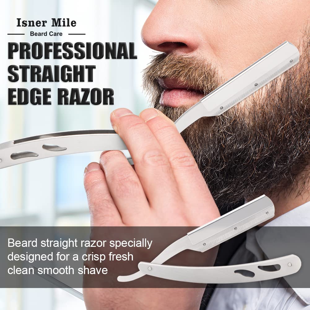 Isner Mile Beard Kit for Men, Grooming & Trimming Tool Complete Set with Shampoo Wash, Beard Care Oil, Balm, Brush, Comb, Scissors & Storage Bag, Birthday Gifts for Him Men Dad Father Boyfriend-2