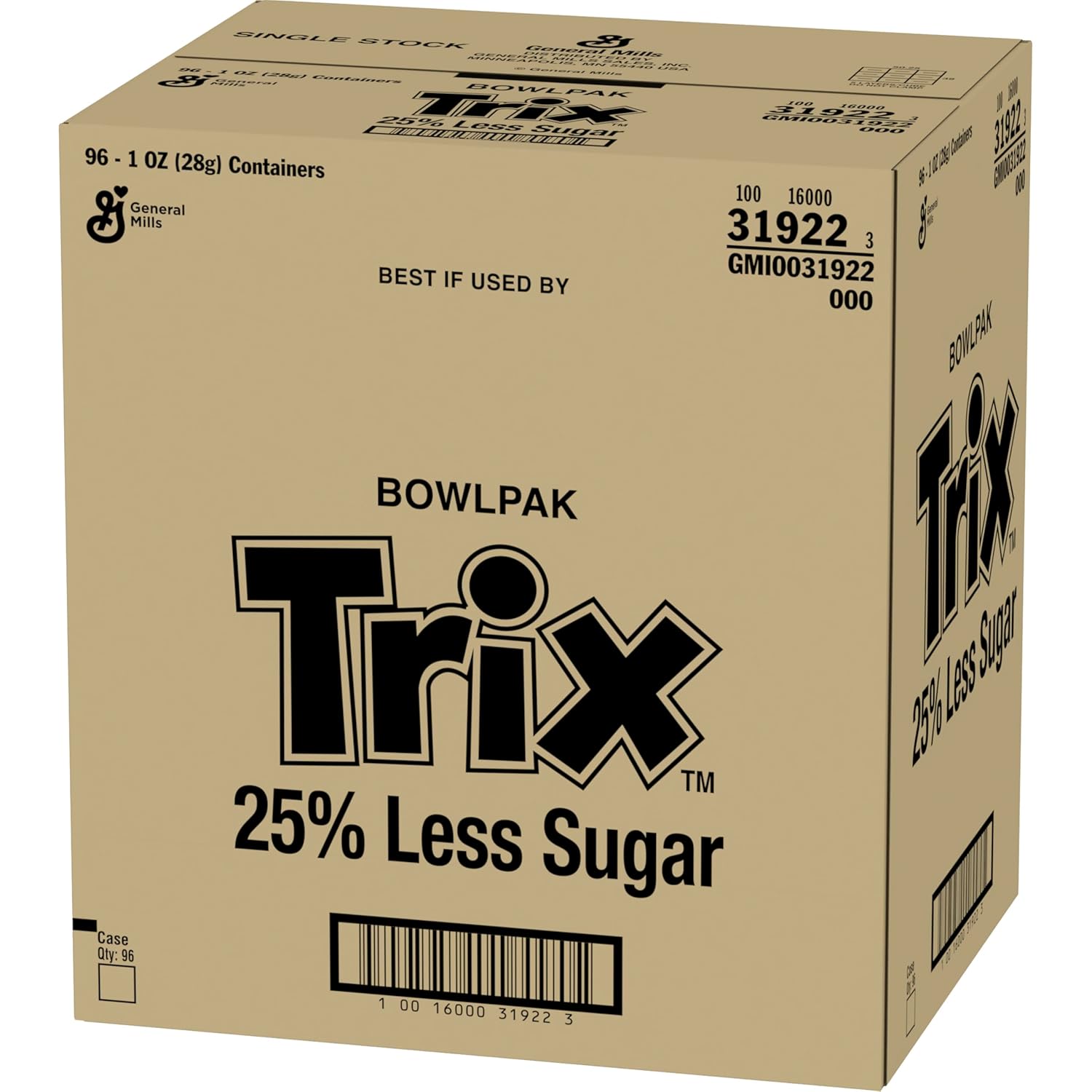 Trix Reduced Sugar Cereal Single Serve Bowl, 1 Oz (Pack of 96)-7