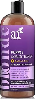 Artnaturals Purple Conditioner – (16 Fl Oz / 473ml) – Protects, Balances and Tones – Bleached, Color Treated, Silver, Brassy and Blonde Hair - Sulfate Free