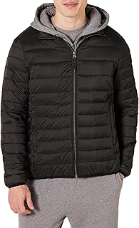 Amazon Essentials Men's Packable Lightweight Water-Resistant Puffer Jacket (Available in Big & Tall)