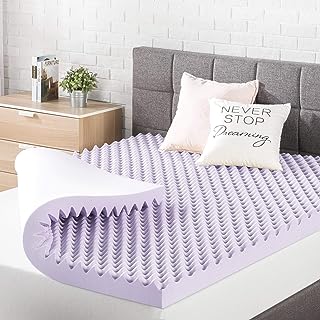 Best Price Mattress 3 Inch Egg Crate Memory Foam Mattress Topper with Soothing Lavender Infusion, CertiPUR-US Certified, Twin