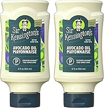 Sir Kensington's Mayonnaise Avocado Oil Mayo 2 Count Keto Diet & Paleo Diet Certified Gluten Free & Non-GMO Project Verified Condiment 12 oz