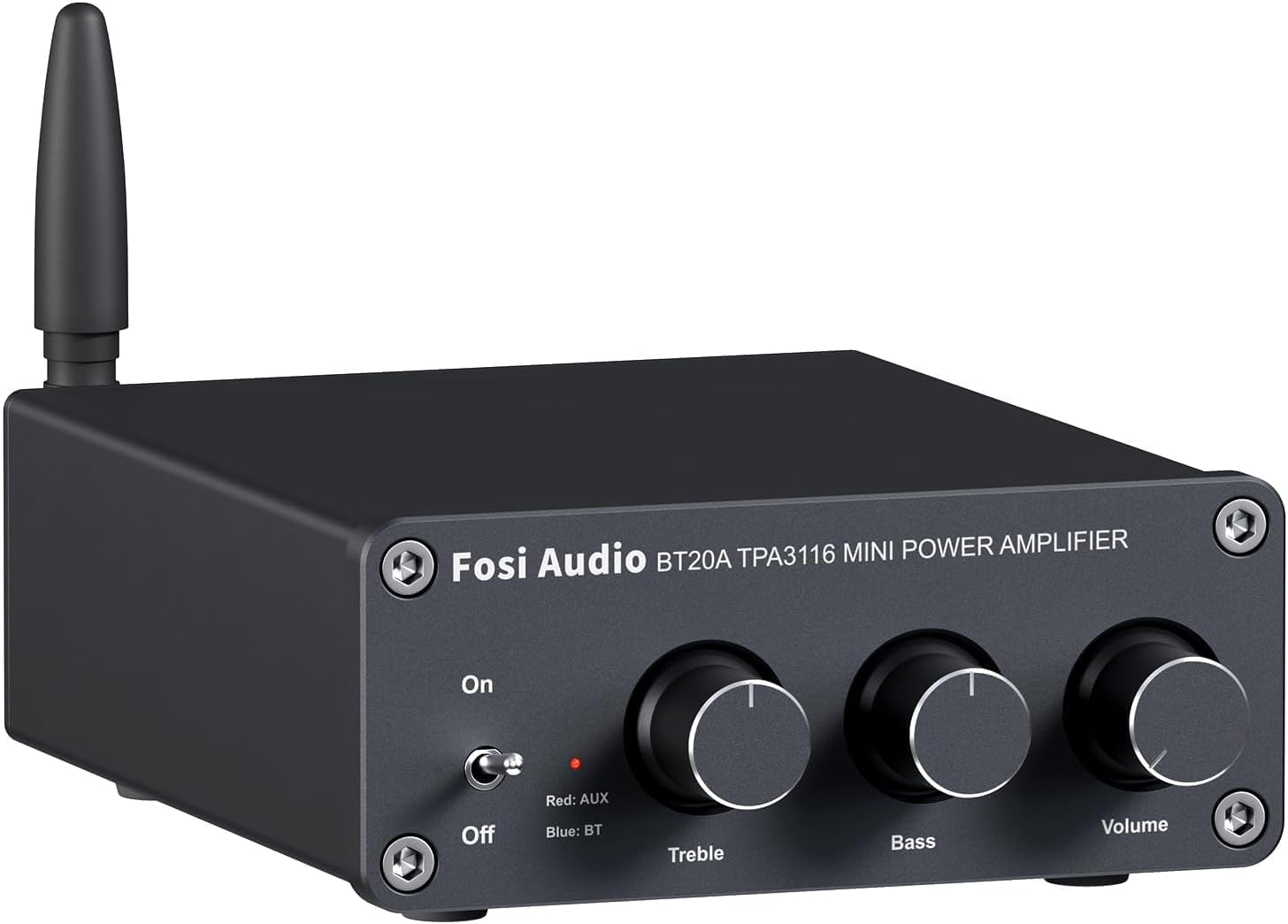 Fosi Audio BT20A Amplifier Stereo Receiver Bluetooth 5.0 Mini Power Amp 2 Channel 200W for Home/Outdoor/Garage/Ceiling/Passive Speakers Theater System-0