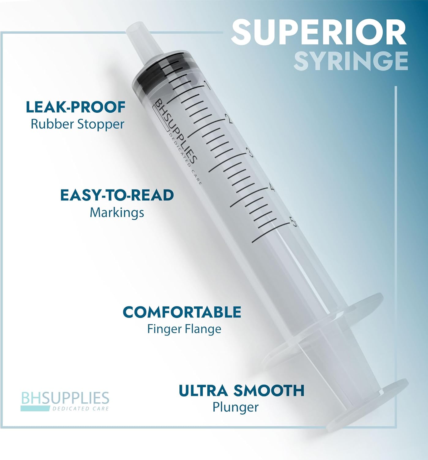 BH Supplies 1mL Luer Slip Tip Syringes (No Needle) - Sterile, Individually Wrapped - 100 Syringes-1