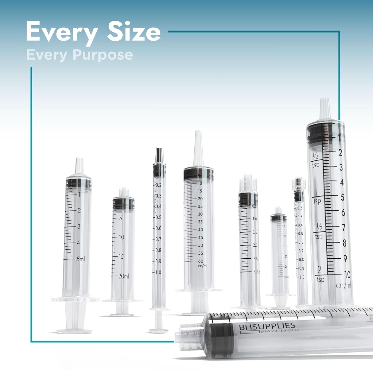 BH Supplies 3ml Luer Slip Tip Syringe - (No Needle) - Sterile, Individually Wrapped - 100 Syringes-3