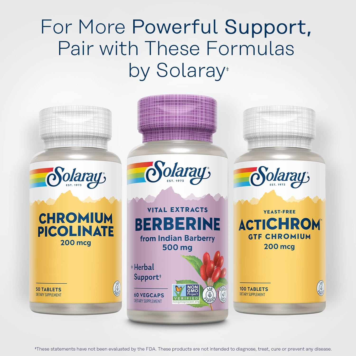 SOLARAY Berberine 500mg - Berberine Supplement for a Healthy, Active Lifestyle - with Berberine HCl from Indian Barberry - Vegan, Non-GMO, 60-Day Guarantee, Lab Verified - 60 Servings, 60 VegCaps-5