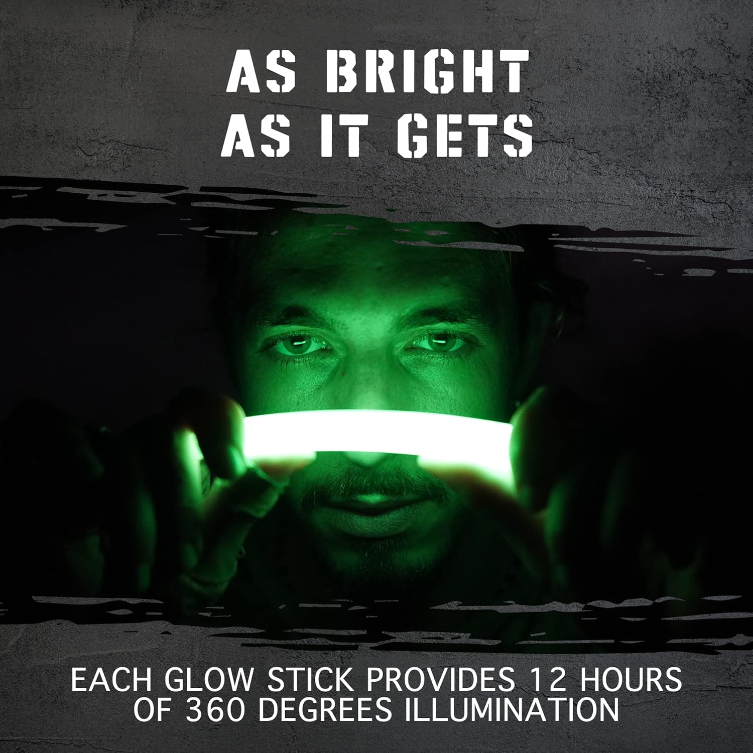 Emergency Glow Sticks with 12 Hours Duration, Individually Wrapped Industrial Grade Glowsticks for Survival Gear, Camping Lights, Power Outages and Military Use-2