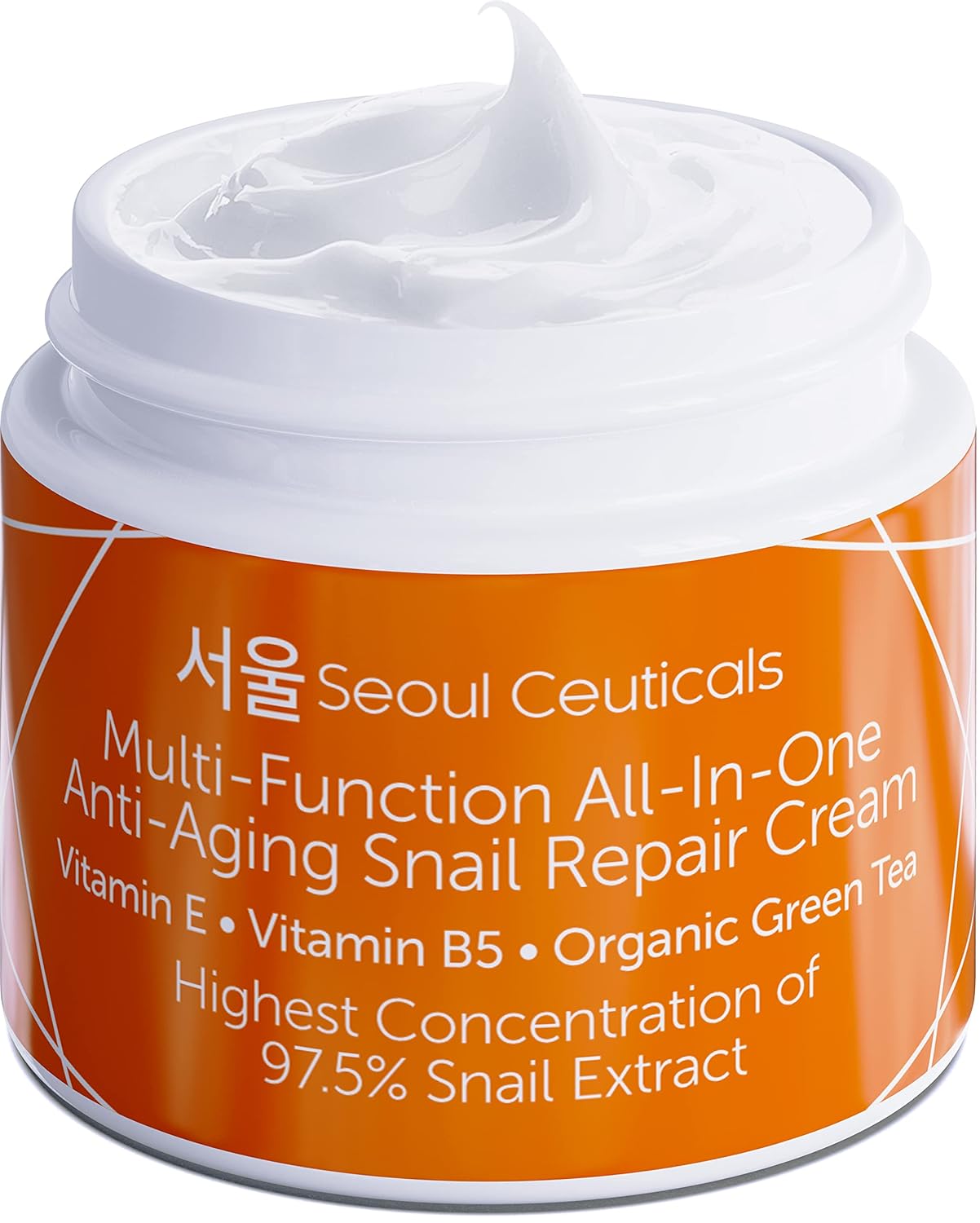 SeoulCeuticals Korean Skin Care 97.5% Snail Mucin Moisturizer Cream - K Beauty Skincare Day & Night Snail Repair Cream Filtrate Cruelty Free 2oz-0