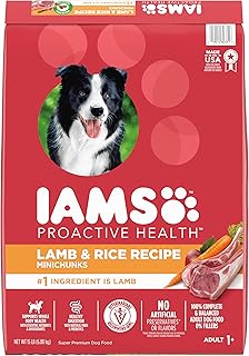 IAMS Proactive Health Minichunks Adult Dry Dog Food with Lamb & Rice, 15 lb. Bag