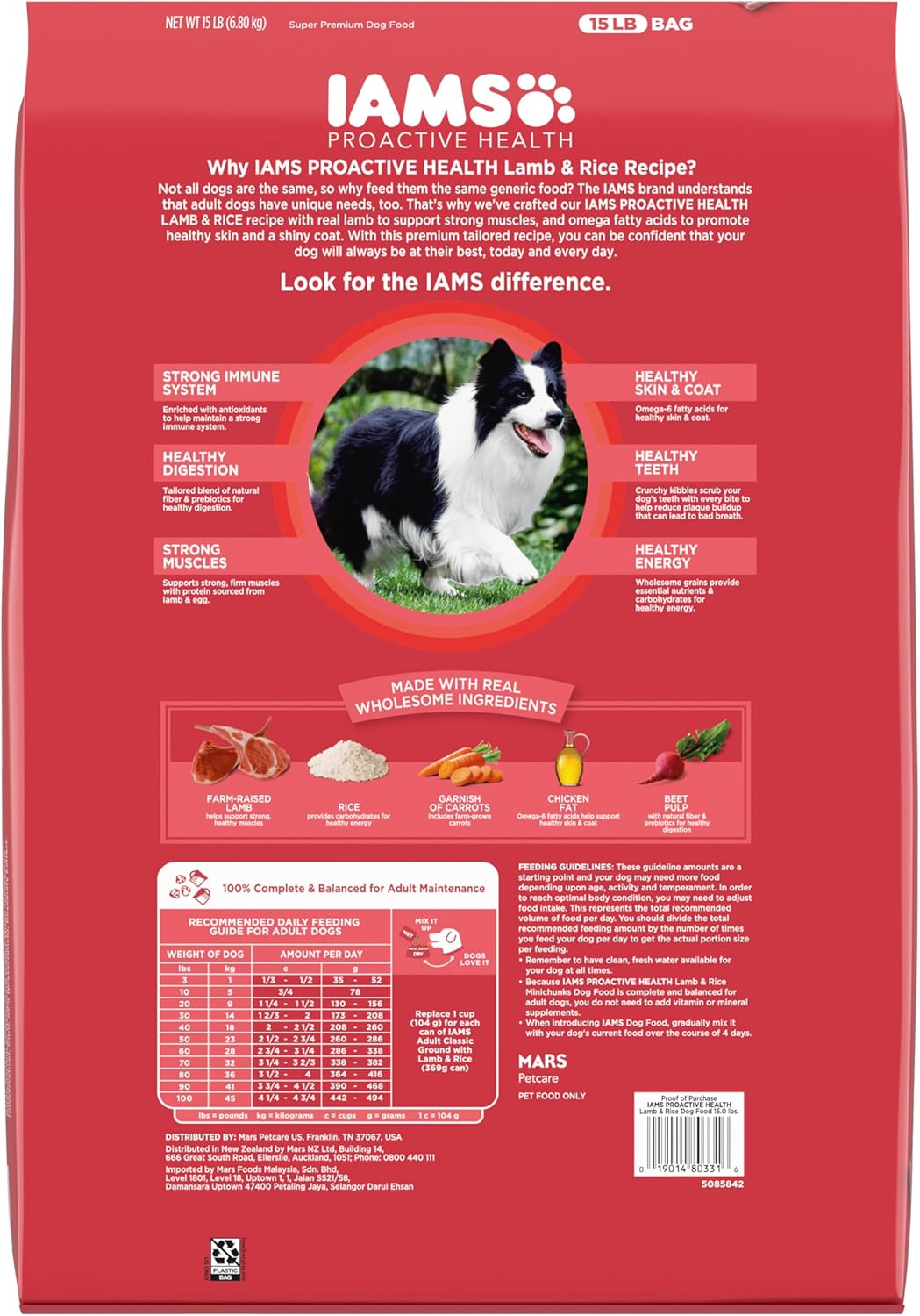 IAMS Proactive Health Minichunks Adult Dry Dog Food with Lamb & Rice, 15 lb. Bag-1