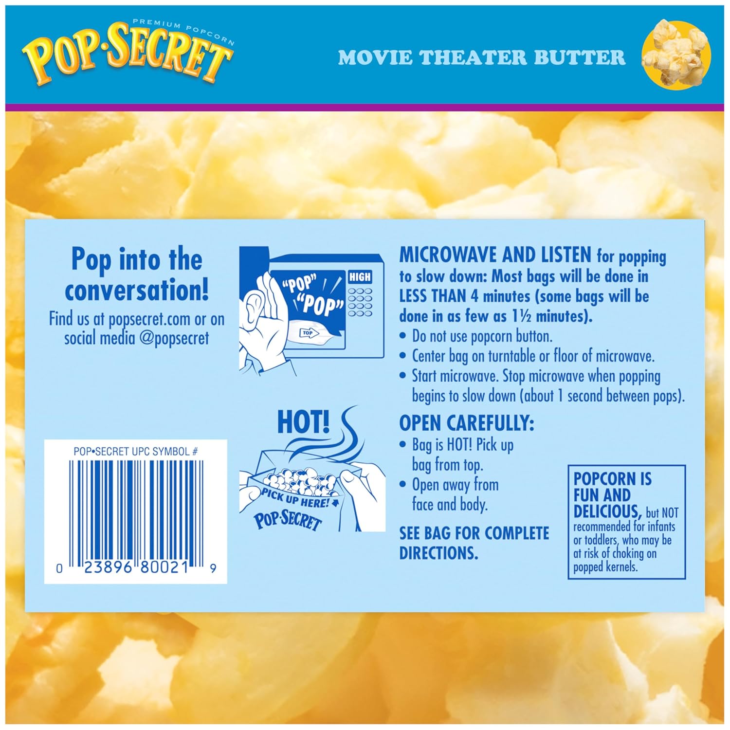 Pop Secret Microwave Popcorn, Movie Theater Butter Flavor, 1.75 Oz Snack Bags, (Pack of 12)-6