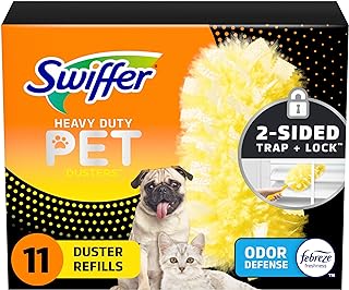 Swiffer Dusters Heavy Duty Pet Multi-Surface Duster Refills for Cleaning, With Febreze Odor Defense, 11 Count