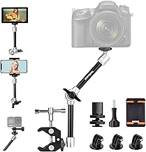 11" Adjustable Magic Arm DSLR Mirrorless Action Camera Camcorder Smartphone LCD Monitor Video Vlog Rig w/Clamp Holder Mounts fit for GoPro iPhone