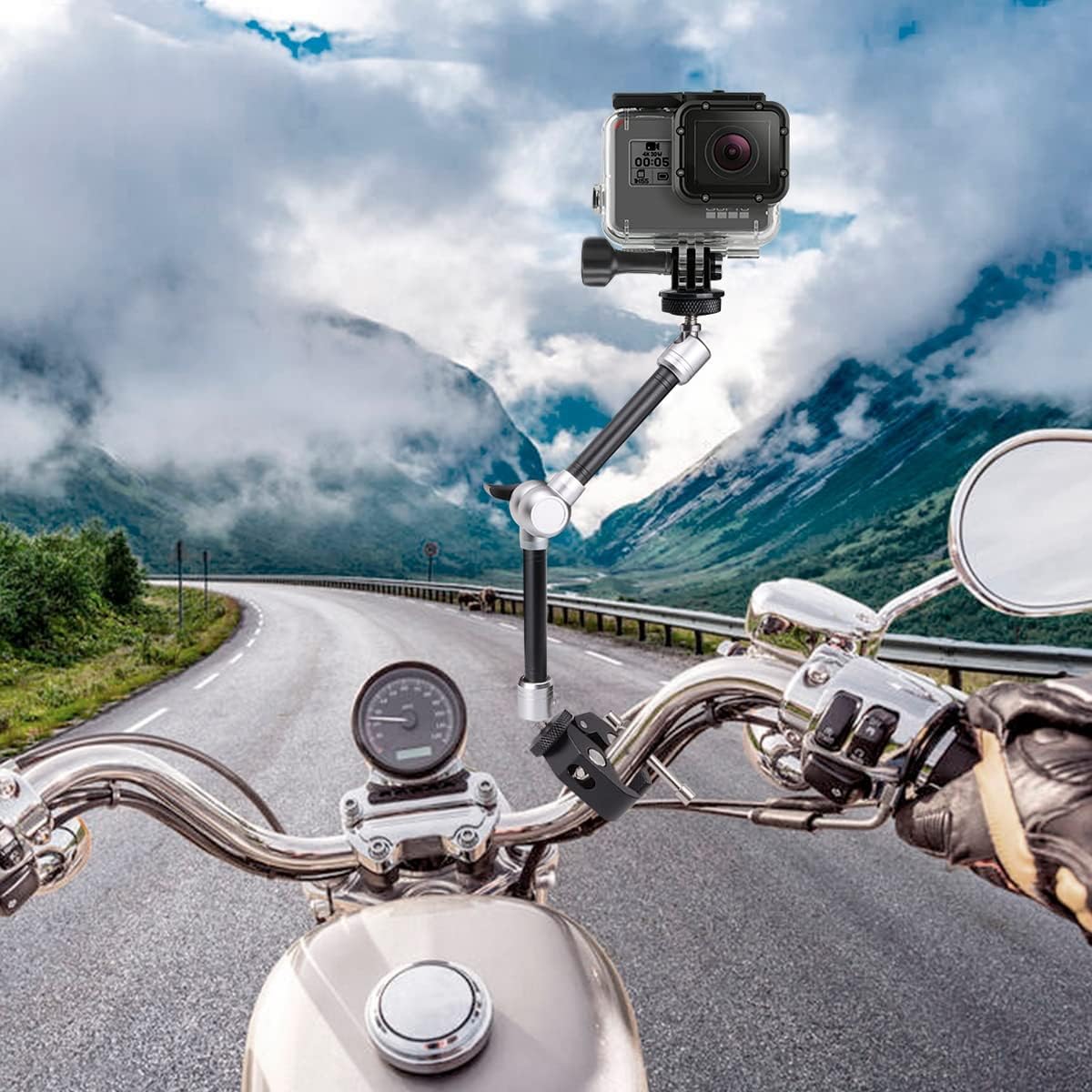 11" Adjustable Magic Arm DSLR Mirrorless Action Camera Camcorder Smartphone LCD Monitor Video Vlog Rig w/Clamp Holder Mounts fit for GoPro iPhone-6