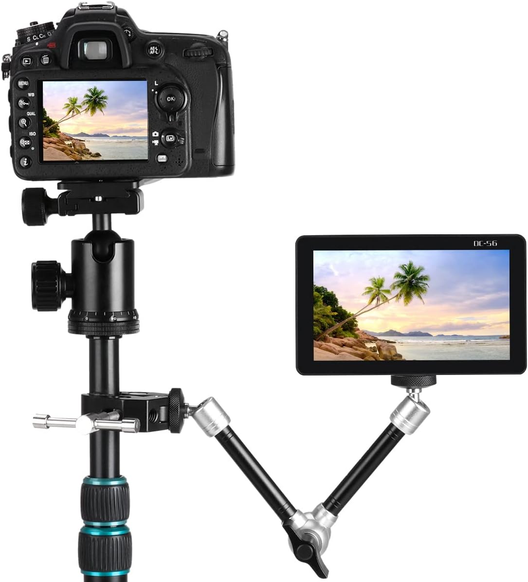 11" Adjustable Magic Arm DSLR Mirrorless Action Camera Camcorder Smartphone LCD Monitor Video Vlog Rig w/Clamp Holder Mounts fit for GoPro iPhone-9