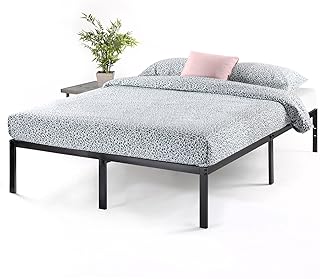 Best Price Mattress 14 Inch Metal Platform Beds w/ Heavy Duty Steel Slat Mattress Foundation (No Box Spring Needed), Queen, Black