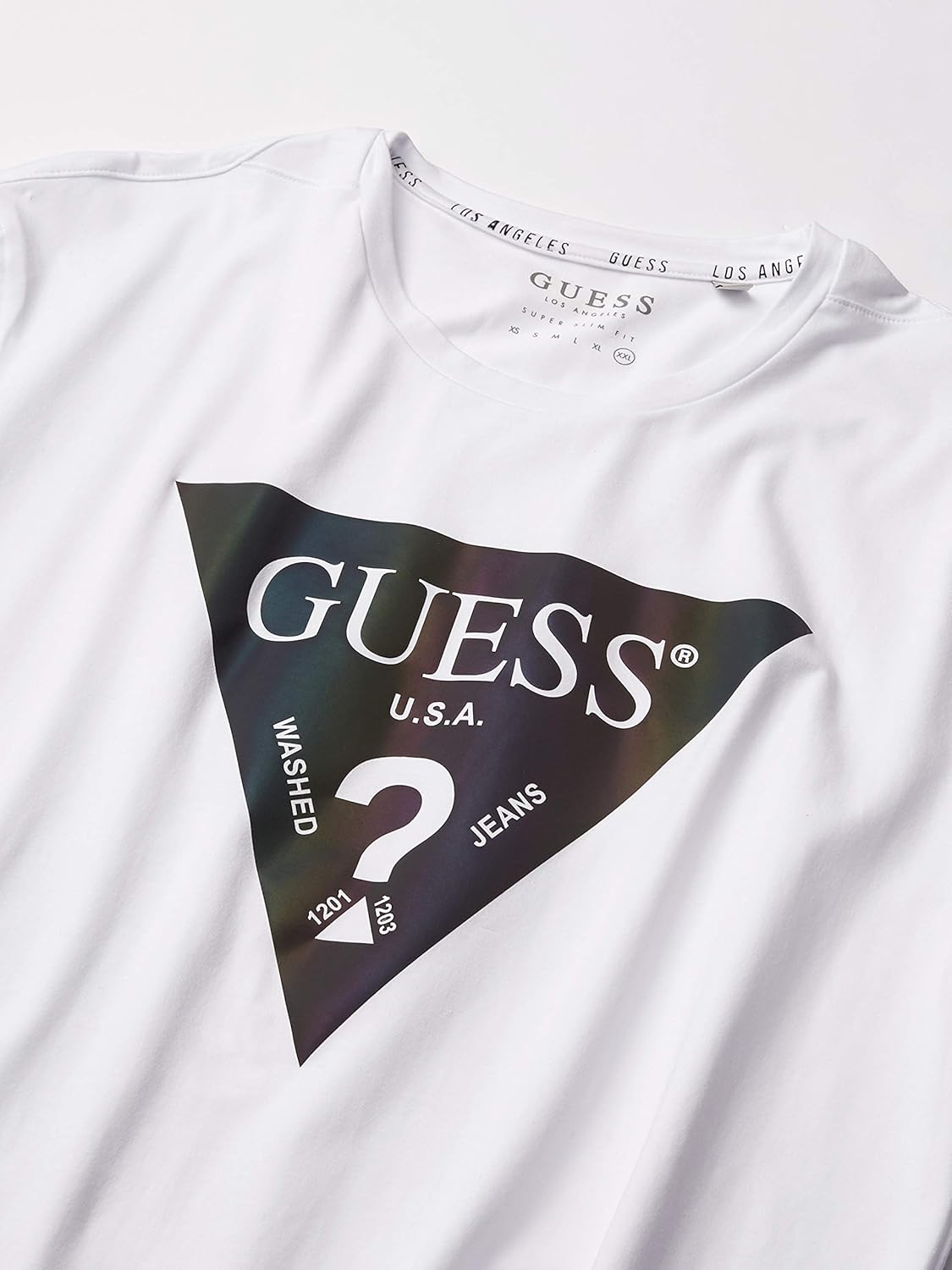 GUESS Men's Crewneck Short Sleeve Color Shades Tee-4