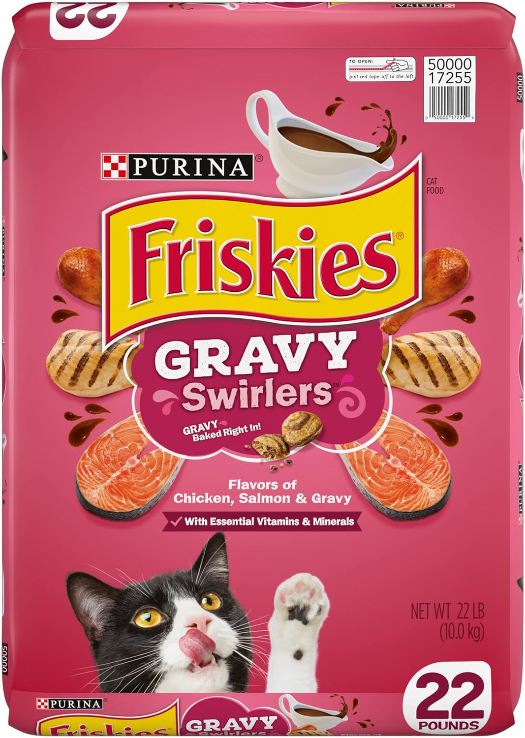 Purina Friskies Dry Cat Food, Gravy Swirlers - 22 lb. Bag-0