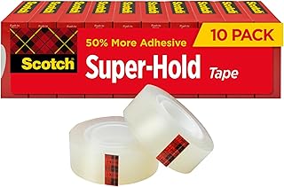 Scotch Super-Hold Tape, 10 Rolls, Transparent Finish, 50% More Adhesive, Trusted Favorite, 3/4 x 800 Inches, Boxed (700S10)