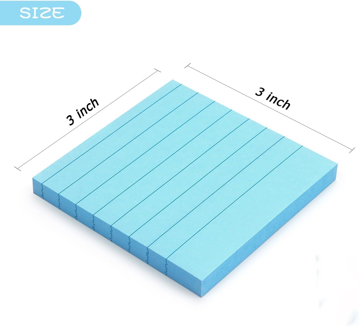 14 Pads/Pack Early Buy 7 Bright Color Lined Sticky Notes Self-Stick Notes 3 in x 3 in, 80 Sheets/Pad-1