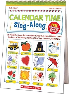 Scholastic Calendar Time Sing-Along Flip Chart with Downloadable Audio - SC-0439694957