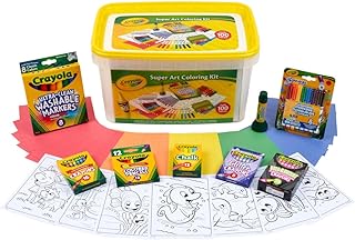 Crayola Super Art Coloring Kit (100+ Pcs), Arts & Crafts Set for Kids, Coloring Supplies, Arts & Crafts Set, Holiday Gifts for Kids [Amazon Exclusive]