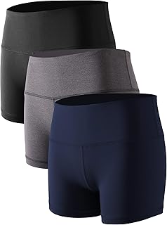 CADMUS Women's 5" /2" High Waist Stretch Athletic Workout Shorts with Pocket