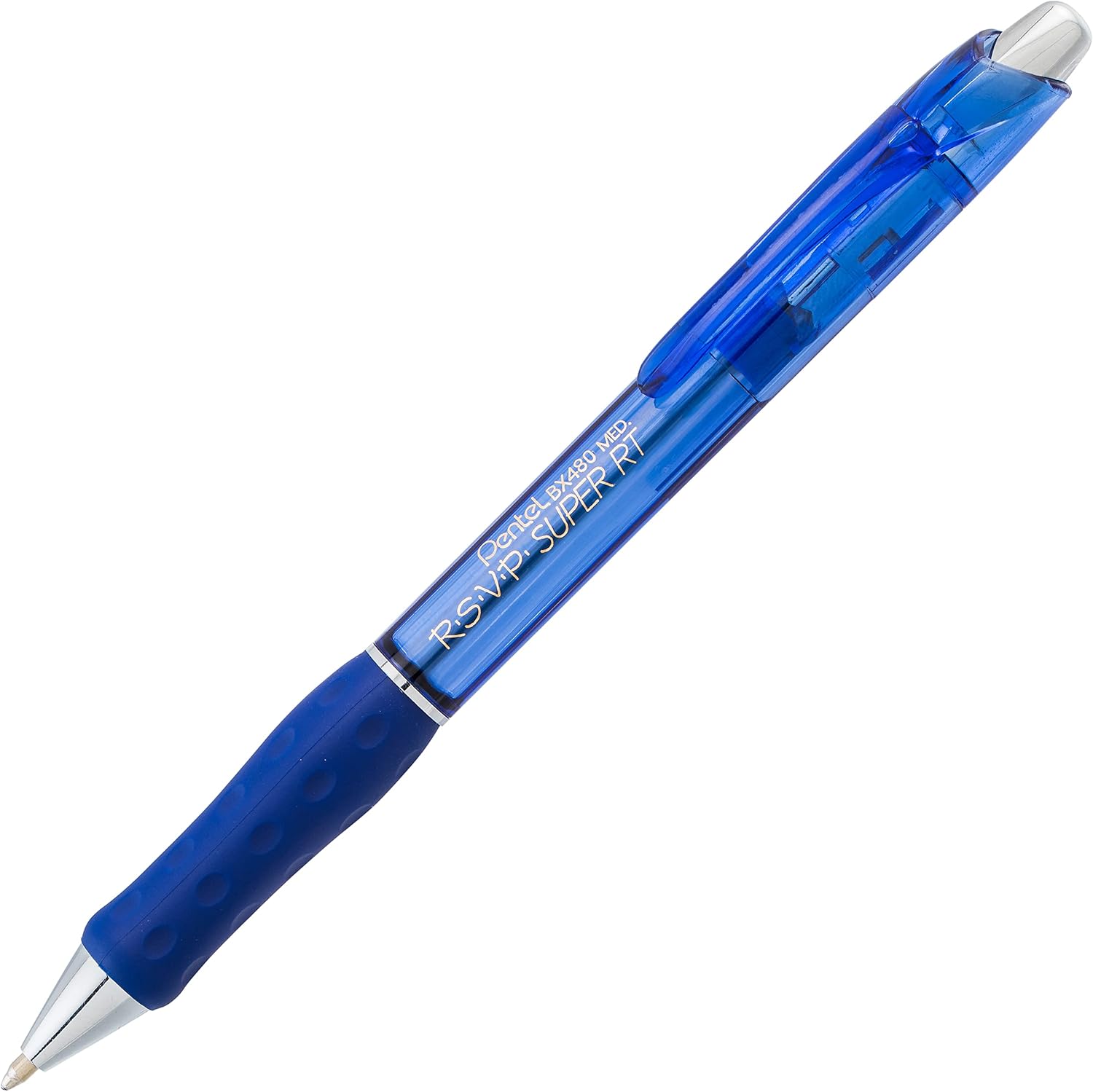 Pentel RSVP Super RT Ballpoint Pen, (1.0mm) Medium Line, Blue Ink, 2-Pk - BX480BP2C-1